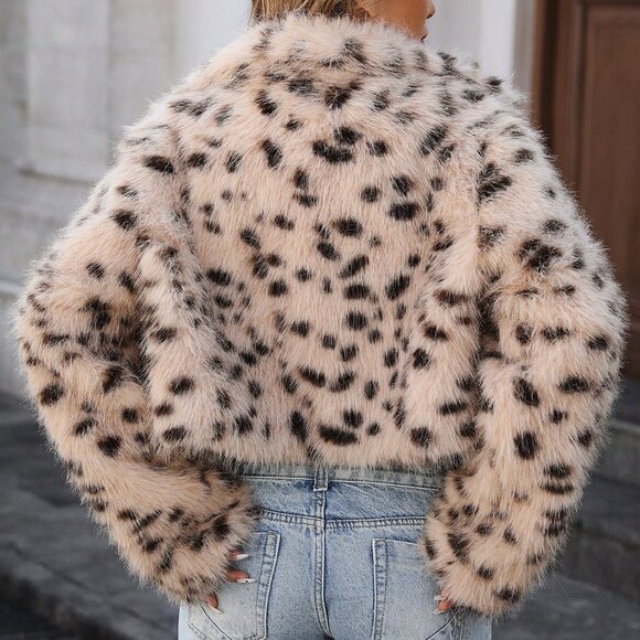 Glam Girl Women's Leopard Print Short Stylish Jacket - Picture 3 of 5